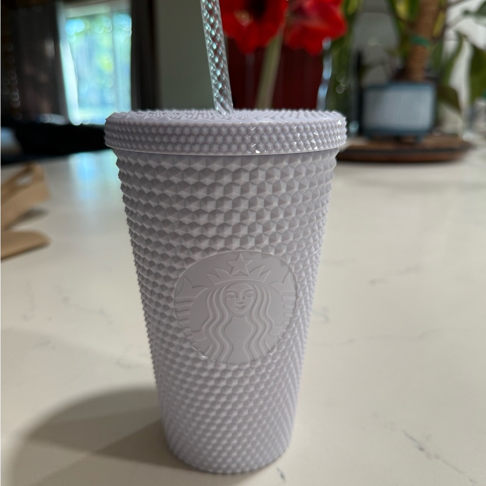 Starbucks Matte Studded Reusable Tumbler - white